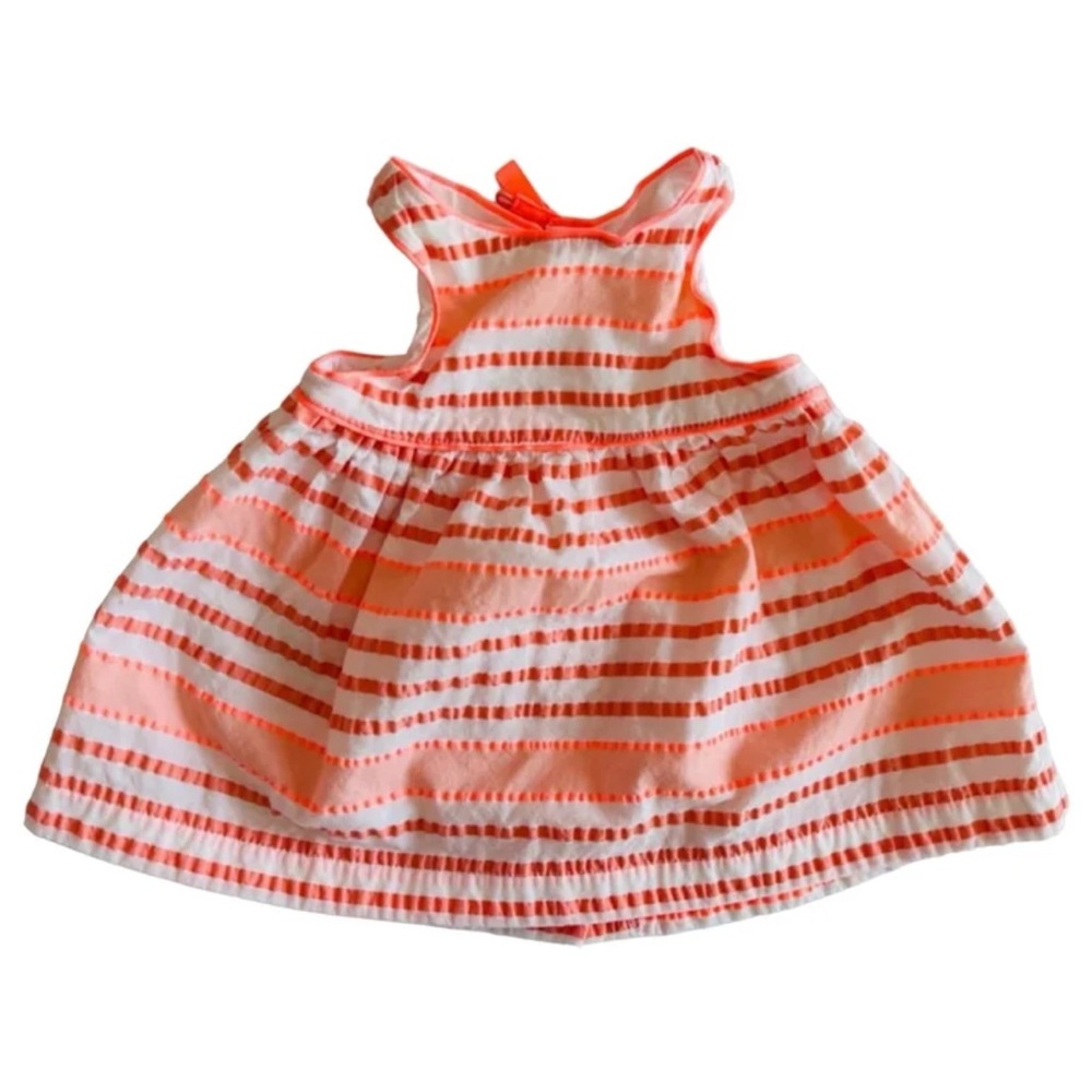 Gymboree Baby Girl Orange Stripe Sleeveless Dress size 0-3 Months